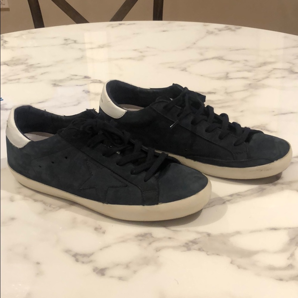 Blue Suede Golden Goose Sneakers